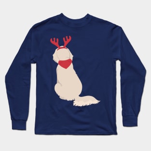 Christmas Golden Retriever Back Long Sleeve T-Shirt